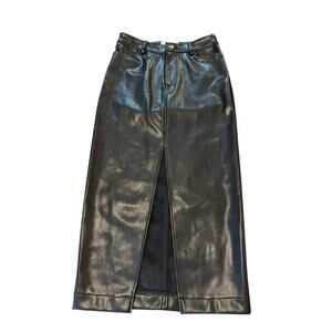 Heartloom Women's Black Faux Leather Skirt Marissa Size XS